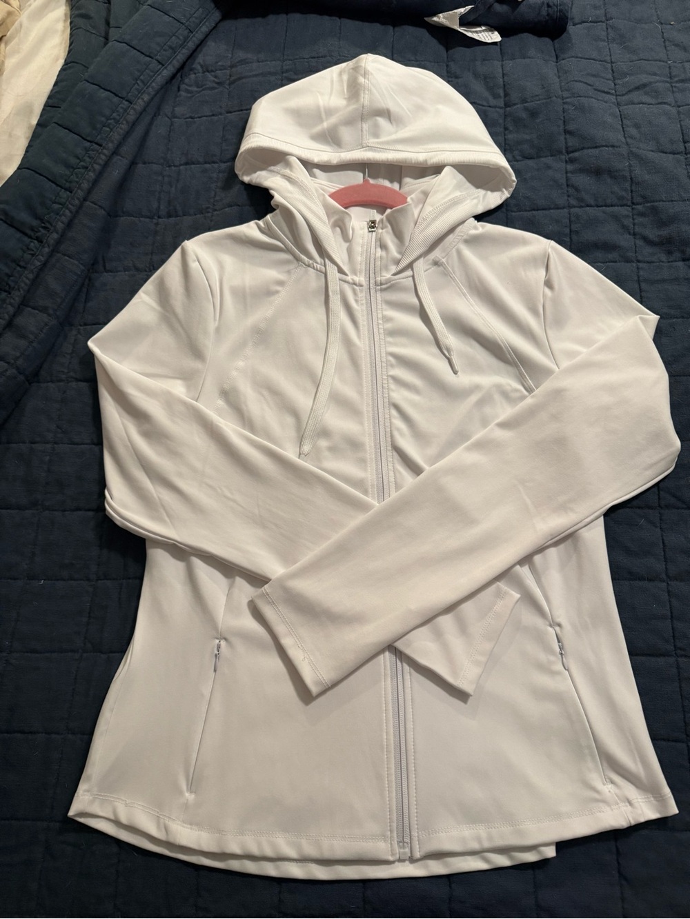 Jockey Ladies White Athletic Jacket with Hood White Large